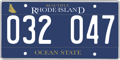 RI license plate 032047