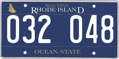 RI license plate 032048