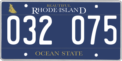 RI license plate 032075