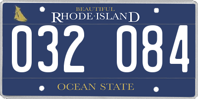 RI license plate 032084