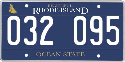 RI license plate 032095