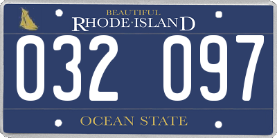 RI license plate 032097