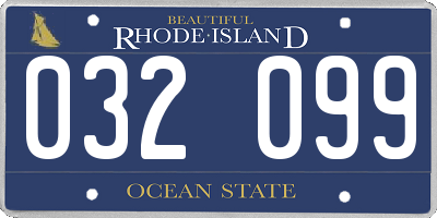 RI license plate 032099