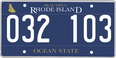 RI license plate 032103