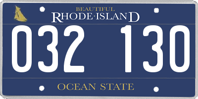 RI license plate 032130