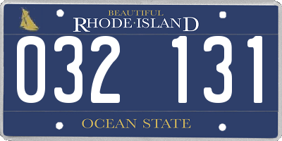 RI license plate 032131