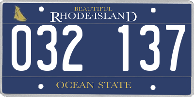 RI license plate 032137