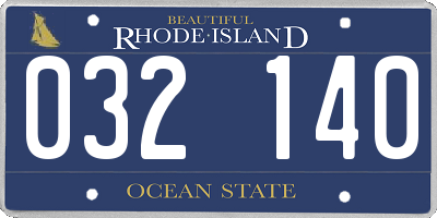 RI license plate 032140