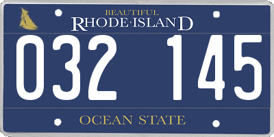 RI license plate 032145