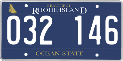 RI license plate 032146