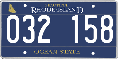 RI license plate 032158