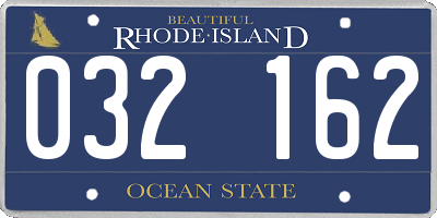 RI license plate 032162