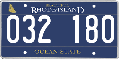 RI license plate 032180