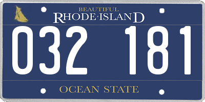 RI license plate 032181