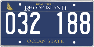 RI license plate 032188