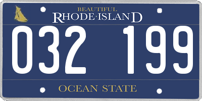 RI license plate 032199