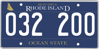 RI license plate 032200