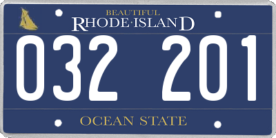 RI license plate 032201