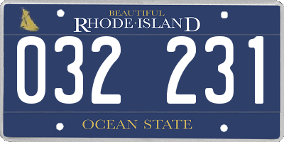 RI license plate 032231