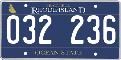 RI license plate 032236
