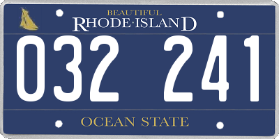 RI license plate 032241