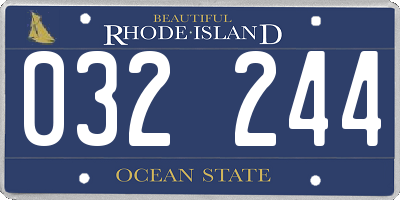 RI license plate 032244