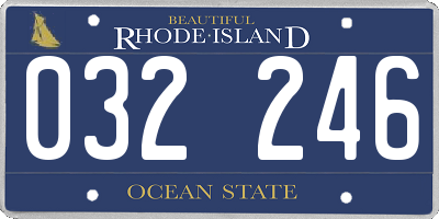 RI license plate 032246