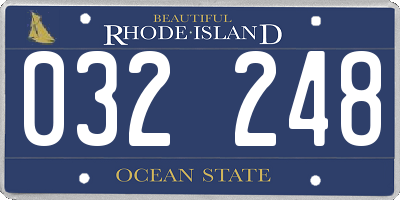 RI license plate 032248