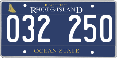 RI license plate 032250