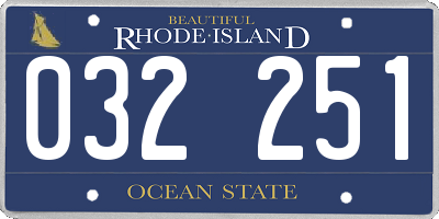 RI license plate 032251