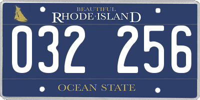 RI license plate 032256