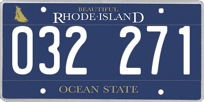RI license plate 032271