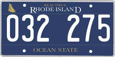 RI license plate 032275