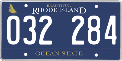 RI license plate 032284