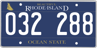 RI license plate 032288