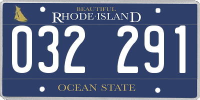 RI license plate 032291