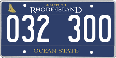 RI license plate 032300