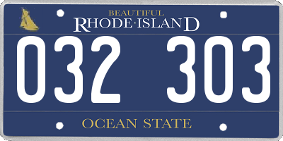 RI license plate 032303
