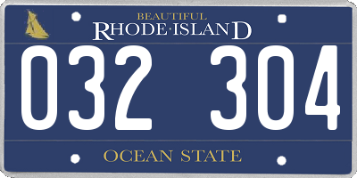 RI license plate 032304