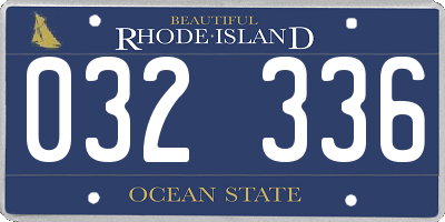 RI license plate 032336