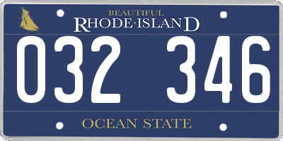 RI license plate 032346
