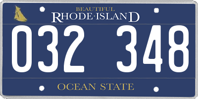RI license plate 032348