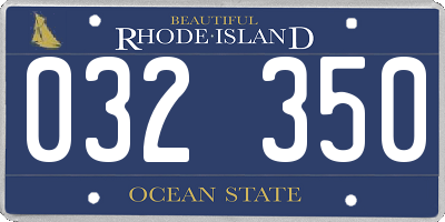 RI license plate 032350