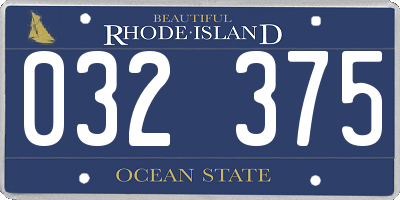 RI license plate 032375