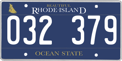 RI license plate 032379