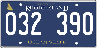 RI license plate 032390