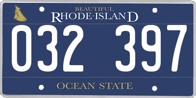 RI license plate 032397