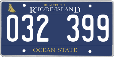 RI license plate 032399