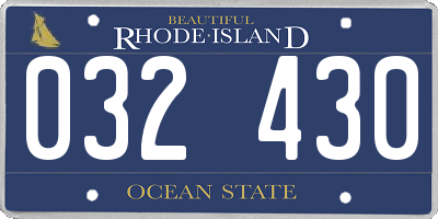 RI license plate 032430