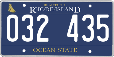 RI license plate 032435